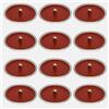 Lemag srl Fiaccole da Giardino in Alluminio Ø14 cm - Confezione da 6-12 - Cera Rossa - Durata 3 Ore - Antivento, Ideali per Esterni, Feste, Eventi, Atmosfera Romantica (6)