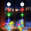 OUILA Decorazioni Natalizie,2 Pezzi Luci Natale Finestra,3 Modalità con Timer e Ventosa,Luci Natalizie,Luci di Natale da Interno ,Decorazioni per Finestre,Tende Natalizie per Finestre per Interno Esterni