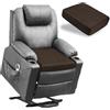 BOUFEIDA Cuscino rialzo in Memory Foam con Copertura Lavabile, 51x51x12.5 cm Supporto Ergonomico per Poltrone, Divani e Sedie Reclinabili, Ideale per Anziani e Adulti (Caffè)