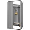 CLXRZM Camerino Negozio di Abbigliamento, Mobile Quadrato Spogliatoio Portatile, Pavimento Tenda Scorrevole per La Privacy Ufficio, Negozio E Centro Commerciale, Grigio