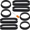 GIAK Anello Crostata Forato 8 Pezzi Anello per Crostata Mousse di Forma Rotonda Forma Ovale Pasticceria Stampi Riutilizzabile Anello Microforato Crostata Con 1 Pezzo di Pennello in Silicone