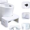 Couleurs Sgabellino Scaletta Sgabello per WC da Bagno, Pieghevole, Multifunzione, Portatile, con Scatola per Aromaterapia, Comodo e Compatto (Bianco)
