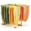 YUNZHISHIYE Stendino per Pasta, Stendino in Legno per Pasta Dotato di Asta di Trasferimento E 12 Aste per Stendere La Pasta, Grande capacità, Pieghevole, Ideale per La Pasta Fatta in Casa
