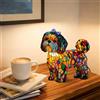 LOMUG Lampada decorativa a forma di barboncino, in resina, lampada a LED per cani, classe energetica A, lampada da notte per gli appassionati di cani, decorazione per la cameretta dei bambini