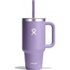 Hydro Flask - Tazza da viaggio 946 ml 32 oz con tappo a cannuccia a pressione richiudibile - Acciaio inox - Doppia parete isolata sottovuoto - Tappo resistente agli spruzzi - Senza BPA - Moonshadow