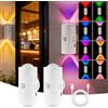 HOSSOM Applique da Parete Interno, Lampada da Parete con Sensore di Movimento,Bianco Applique intelligente,Luci LED Camera Plafoniere da Muro,Luce Illuminazione per Camera da Letto Soggiorno Corridoio Scale