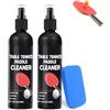 DINGSEN Spray detergente per racchetta da ping pong da 100 ml, 2 spugne detergenti in gomma per ping pong, rimuove i residui impattati e aumenta la rotazione e il controllo, trasparente