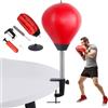PRITOK Punching Ball Tavolo: sacco da boxe in piedi con ventosa super forte e pinza da tavolo, borsa da boxe da scrivania per ufficio e bancone, per bambini e adulti