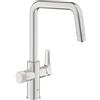 GROHE Blue Pure Eurosmart Rubinetto Filtro Acqua, Bocca U, Bocca Girevole 150°, Filtro Carboni Attivi, Canali Acqua Separati, Supersteel, 30583DC0