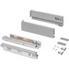 Emuca - Cassetto esterno Vertex 40 kg altezza 93 mm, Profondità:350mm, Verniciato alluminio, Acciaio, 1 u.