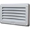 La Ventilazione GAL106R Griglia di ventilazione rettangolare in Alluminio Argento, da Sovrapporre, con rete antinsetti. Dimensioni 100x60 mm
