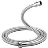 GRIFEMA Tubo Doccia 3 m - Flessibile Doccia in Acciaio Inox (G1/2 pollici, 300 CM) Anti-Piega & Antigoccia, Ricambio Resistente con Connettori in Ottone e Guarnizioni, Finitura Cromata Argento