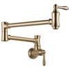 DELTA FAUCET Traditional Wall-Mount Pot Filler Faucet, Champagne Bronze 1177LF-CZ