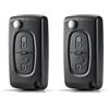 Eiaigky 2 Pezzi Guscio Chiave Auto a 2 Tasti Compatibile con Peugeot 207, 307, 308, Partner e Citroen C2, C3, C4, C5, C6,Telecomando Chiave Ricambio con Lama Non Tagliata, Design Ergonomico, CE0536