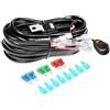 RIGIDON Cablaggio Barra Led, Fendinebbia 12V 40A 16AWG CC 4 Piombo | Kit Cablaggio Fendinebbia, Cavo 3 metri con On-Off Interruttore per Auto Fuoristrada Camion SUV ATV 4x4 Moto Barca (Model A)