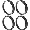 A ABSOPRO Anelli Centrici Mozzo Ruota Nero 4 Pezzi Policarbonato | Colore Nero, Diametro Esterno 58.1mm, Diametro Interno 54.1mm, Spessore 10mm, Per Centraggio Preciso Delle Ruote