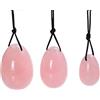 IGTOPS Yoni - Set di 3 pietre massaggianti a forma di uovo con 3 misure, per allenamento del pavimento pelvico Ben Wa Balls (rosa)