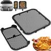 Aurobest 2 Pezzi Paraspruzzi Dual Basket Airfryer, Accessorio Steam Airfryer per 3000, 5000 Series, NA350, NA550 6L/3L, Cassetto Sostitutivo Silicone, Paraschizzi Friggitrice Ad Aria Calda Doppio Cestello
