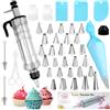 Erzekrim 40 Pcs Siringa per dolci Beccucci Sac a Poche Siringa per Pasticceria Presse Per Pistola Per Dolci Penna Per Decorare Torte Sacca a Poche per Dolci per Decorare Torte Dolci Cupcake (nero)