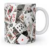 Shopi Zone Tazza in ceramica con design di carte da gioco e stile mazzo - originalità e divertimento