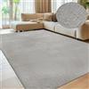 Sour Lemon Tappeto grigio, 160 x 230 cm, lavabile, antiscivolo, soffice, tappeto shaggy, extra large, per soggiorno e camera dei bambini