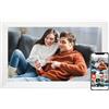 yamemo Frameo - Cornice digitale da 15,6 pollici, WiFi, grande cornice digitale 1920 x 1080 IPS HD touchscreen, 32 GB di spazio di archiviazione per condividere foto/video, da tavolo e da parete, matrimonio