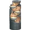 Dehner Fontana da Giardino Salo con Illuminazione a LED, ca. 81 x 34 x 33 cm, poliresina, Grigio
