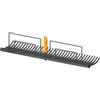 Fiskars Rastrello per Prato OneClick, Testa Larga in Acciaio per Foglie e Erba Tagliata, Cambio Facile con un Clic, Acciaio al Carbonio Temprato, Nero/Arancione, 1080680.