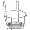 Dehner Porta fiori Dehner Banbox per balcone, circa 28 x 22 x 22 cm, metallo, argento