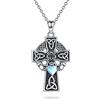VONALA Croce Claddagh Collana in argento 925 Croce catena pendente Claddagh gioielli regali per donne ragazze, Argento sterling, Pietra di luna