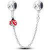 Mon & Sons Catena di sicurezza per torta di compleanno, con ciondolo a forma di Gesù e Bibbia, in argento Sterling 925, compatibile con braccialetti Pandora Moments, 4mm Hole, Metallo Argento sterling, Nessuna