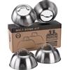 Norzn Brothers® Campana Barbecue con Finestra Trasparente (4 pezzi) - Cupola per Hamburger e Formaggio, Tappo Barbecue in Acciaio Inox 304, Certificata EU Contatto Alimentare, Garanzia 10 Anni