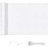 LOVE STORY Frangivisto Balcone 90x600cm PES Impermeabile Anti-UV, Telo Copri Ringhiera e Schermo Privacy con Occhielli,per Terrazza e Giardino,Bianco