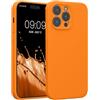 kwmobile Custodia Compatibile con Apple iPhone 14 PRO Max Cover - Back Case per Smartphone in Silicone TPU - Protezione Gommata - Arancia fruttata