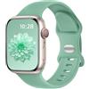 Dirrelo Compatibile con Cinturino Apple Watch 38mm 42mm 41mm 40mm Donna Uomo - Sportivo Silicone Durevole Morbido di Ricambio per iWatch Apple Watch Series 10 9 8 7 6 5 4 3 2 1 SE 2, Verde Menta