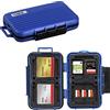 LYNCA Custodia per schede di memoria, custodia per schede SD, impermeabile, anti-shock, impermeabile, per 8 schede SD, 4 schede CF, 12 schede Micro SD/TF (blu)