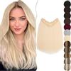 SEGO Extension Capelli a Clip 1 PCS Lunga a FORMA DI U Hair Extension Capelli Estensioni Lisci Sintetici Posticci Donna 45 cm Biondo chiaro