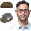 Lordhair Protesi Capelli Uomo, Pelle Super Sottile da 0,08 mm Parrucca da Uomo per Sistema Capillare da 8x10 Pollici Dimensione Della Base