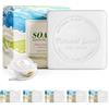 AOOWU Latte di Capra Saponetta Naturali, 6pcs Sapone Solido, Saponetta Solida Profumata per Mani Viso e Corpo, Detersione Delicata, Adatta a Tutti I Tipi Di Pelle, Arricchita Idratanti, 100g