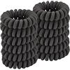 ZOUIQSS fascette per capelli a spirale,supporto per la coda di cavallo,cavo per capelli per donne ragazze,senza tracce,tenuta forte,adatto a tutti i tipi di capelli (panno grigio,12 pezzi)