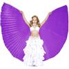 Baisdan Isis - Ali per ragazze, con bastone e borsa per il trasporto, costume da danza del ventre e ali d'angelo, per bambini, colore: Viola