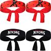 COYUN 4 Pezzi Ninjas Party Fascia per Testa, Accessori per Party Ninja, Favoriti per Party Ninja, Decorazioni per Compleanno Bambini, Regali Per Feste di Compleanno Per Feste a Tema Accessori