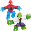 Heroes of Goo Jit Zu Shifters - Confezione Doppia Marvel Spider-Man vs. Lizard. 2 Eroi Marvel Flessibili, 11 cm, Schiaccia il Nucleo di Shifter Lizard e Trasforma il Suo Glibber