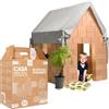 GIGI Bloks Capanna per Bambini da Interno | Set Costruzioni Incastro & Empilabili per Casetta per Bambini in Cartone con 203 Blocchi Costruzioni | Casa Giocattolo Robusta & Facile da Montare