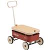 Kidpop PULA-Wild 3 in 1 Carrello a mano per bambini, Rosso | 2,5-8 anni, Copertura in legno rimovibile, Manubrio regolabile, Peso massimo 16 kg