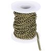 QUARKZMAN 5m Catena a Maglie in Alluminio, Catena a Maglie Ovale Placcata a Rulli per Creazione di Artigianato Fai da Te, 5x4x1mmBronze