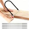 Xstary Arco per sega da traforo Seghetto da Traforo manuale con 8 Lame (4#6#8#10#) e Arco per Metallo e Legno Impugnatura in Legno Lame Organizzate Tagli di Precisione Seghetto