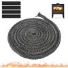 Oaioya 3M*10mm Guarnizione Stufa a Legna,Guarnizione per Porta Stufa,Corda Fibra Vetro con 4 Adesivi per Giunti,Guarnizioni per Camino Caminetti Stufa a Pellet Termocamino,Caldaia,Forno