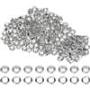 QUARKZMAN 200 Set Kit Occhielli in Metallo 6mm 1/4 Occhiello per Teloni Piccolo con Foro Rondelle per Scrapbooking Scarpe Abbigliamento Pelle Tela, Tono Argento
