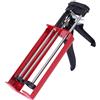 Y-Nut Pistola per sigillatura a doppia cartuccia per doppi componenti (rapporto di miscelazione 1:1) fino a 400 ml pistola applicatore manuale per adesivi, sigillanti, resina epossidica, rossa